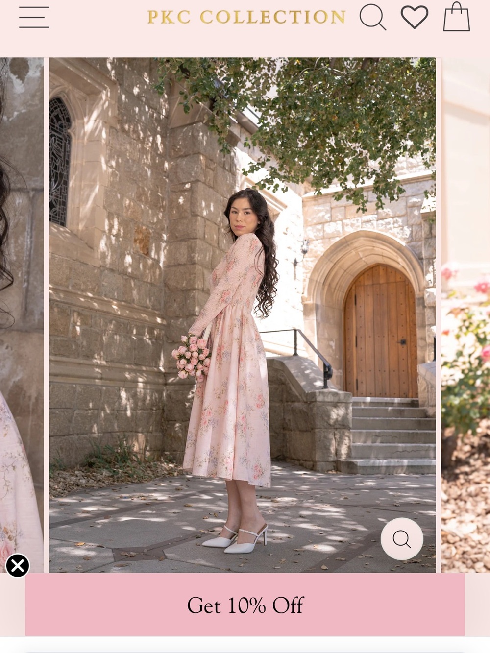 Dainty Jewells Pink Floral Midi Dress - Picture 3 of 9